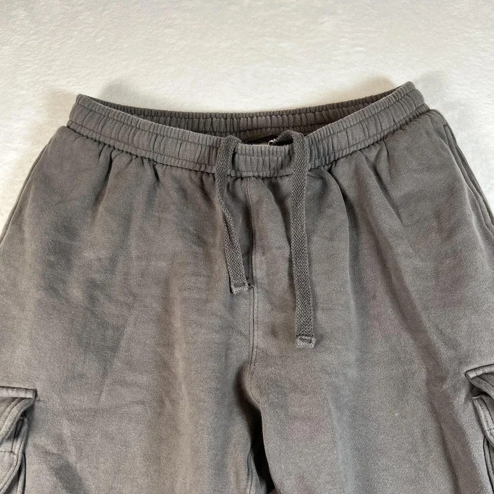 Aeropostale Sweatpants Teens‎ Medium Gray Fleece Cargo Joggers Elastic Waist